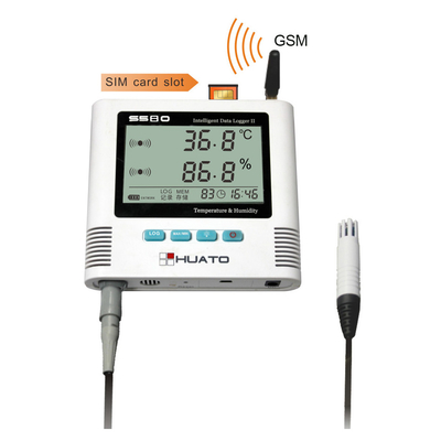 China GSM van de de Temperatuurvochtigheid van 8℃ Refrigerature Gegevensregistreerapparaat met leiden en Correcte s580-ex-GSM van de Alarmfunctie HUATO leverancier
