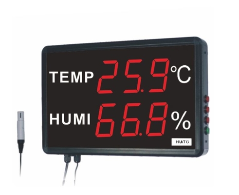 China Hoog van het de Hygrometer Extern Alarm van de Stabiliteits Digitaal Thermometer het Metaal Acrylmateriaal leverancier