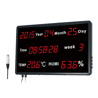 China De de Digitale Thermometer en Hygrometer van de tijddatum met Aan de muur bevestigde Grote LEIDENE het Schermvertoning leverancier